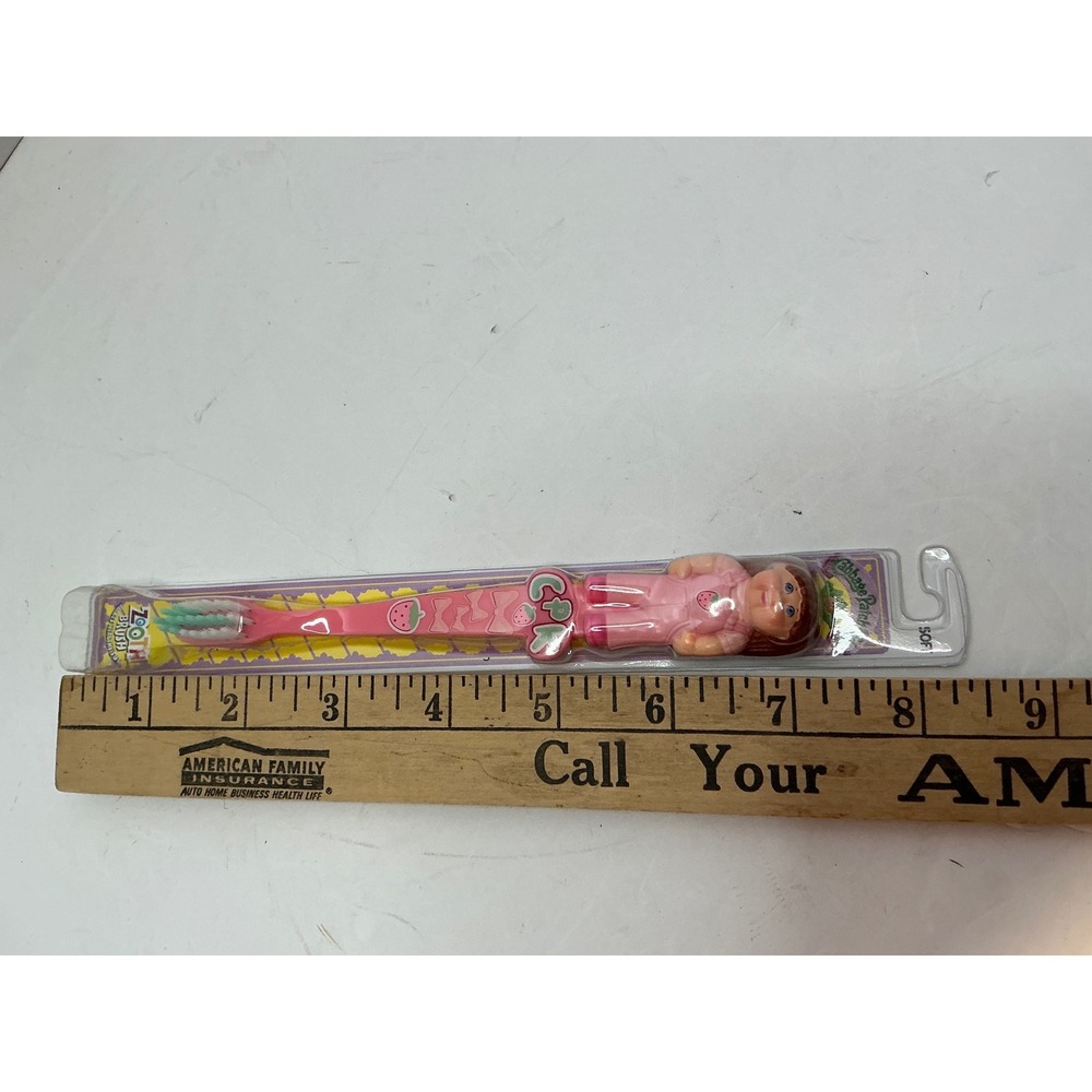 Cabbage Patch Kids Y2K Toothbrush Zooth Pink Strawberry Character Soft NWT - Picture 8 of 8